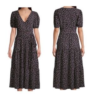 Michael Kors Paisley Tiered Midi Dress Size L